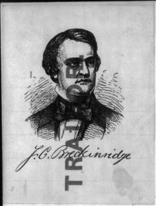 Illustrated Civil War "Union Envelopes": portrait of John Cabell Breckinridge labelled "Traitor