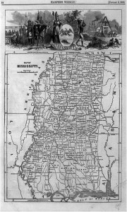 Mississippi map 1866