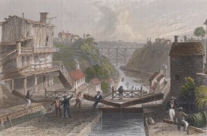 Lockport NY 1839 by W.H. Bartlett