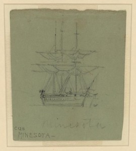 The Minnesota by Alfred Waud (ca. 1860-1865) LOC - LC-DIG-ppmsca-20437)