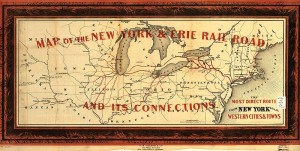 1855 map of New York & Erie 