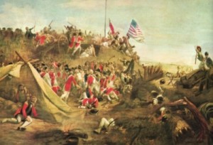 American storming of redoubt #10 during the Siege of Yorktown by Eugene Lami