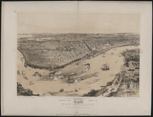Birds' eye view of New-Orleans (c. 1851; LOC - LC-DIG-ppmsca-08888)