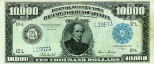 1918 series $10,000 bill