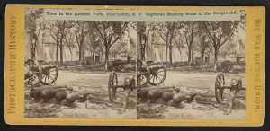 View in the Arsenal Yard, Charleston, S.C. Captured Blakely Guns in the foreground (c1865; LOC - LC-DIG-stereo-1s02462 )