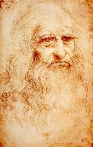 Leonardo daVinci: self-portrait (ca. 1510-1515; attributed to him) Leonardo daVinci: self-portrait (ca. 1510-1515; attributed to him)
