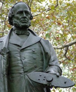 The statue of John Ericsson in Battery Park, New York City.