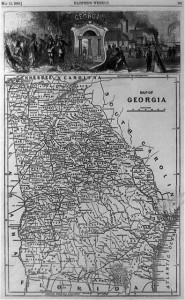 Map of Georgia (Illus. in: Harper's weekly, 1866 May 12; LOC: LC-USZ62-98260)