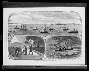 The expedition to Beaufort - before the attack (Harper's weekly, v. 5 (1861 Nov. 30); LOC - LC-USZ62-123474)