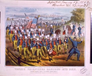 Yankee volunteers marching into Dixie (music cover c.1862; LOC: LC-USZ62-4440)