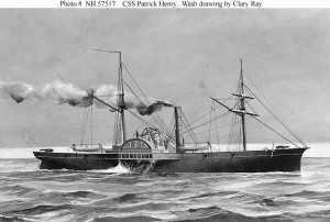 CSS Patrick Henry; Wash drawing by Clary Ray