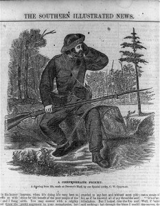 A Confederate picket (1862 Sept. 13; LOC: LC-USZ62-90959)