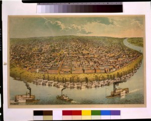 Our city, (St. Louis, Mo.) (by Hagen & Pfau at the Anzeiger des Westens, c1859.; LOC: LC-USZC4-3168)