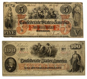 Confederate_5_and_100_Dollars