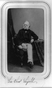 Sir Charles Lyell, full-length portrait, seated at small table, facing left (between 1857 and 1875; LOC: LC-USZ62-98523)