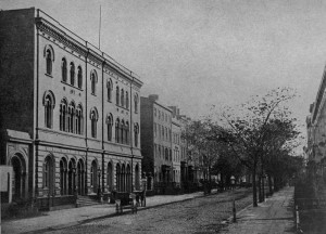 Photograph of the Astor Library building around 1870.