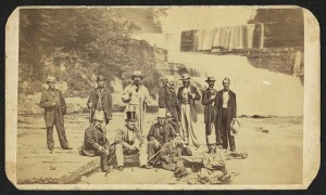 Secretary of State William Seward and a delegation of diplomats at Trenton Falls, New York (W.J. Baker ; 1863LOC: LC-DIG-ppmsca-23733)