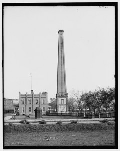 Chimney of old Confederate Powder [Works] Mill, Augusta, Ga. (between 1900 and 1910; LOC: LC-D4-33102)