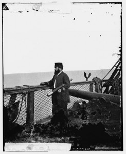 Adm. David D. Porter, Lt. Commander, on deck of U.S. Steamship Fulton. (between 1862 and 1865; LOC: LC-DIG-cwpbh-03367)