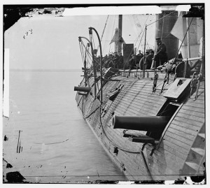 James River, Va. Effect of Confederate shot on Federal Ironclad GALENA (1862; LOC: LC-DIG-cwpbh-00826)