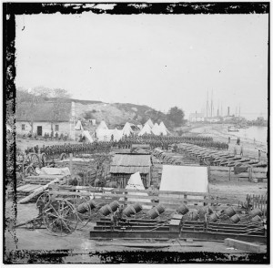 Yorktown, Va. Federal artillery park (Between 1860 and 1865; LOC: LC-DIG-cwpb-01580)