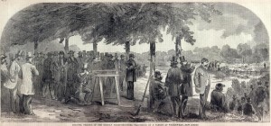 Col Berdan practicing in New Jersey 1861 (Harper's Weekly 8-24-1861)