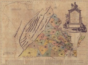 Virginia County boundaries based on a 1770 map (LOC: Call Number: G3880 1770 .H4 Vault. Library of Congress, Geography and Map Division)