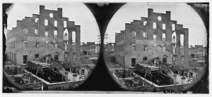 Richmond, Va. Ruins of paper mill; wrecked paper-making machinery in foreground (1865 April; LOC: LC-DIG-cwpb-00408)