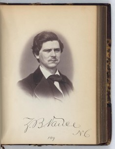 Zebulon B. Vance, Representative from North Carolina, Thirty-fifth Congress, half-length1859; LOC: LC-DIG-ppmsca-26688)