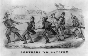 Southern "volunteers" (Published by Currier & Ives, (1862?); LOC: LC-USZ62-9636)