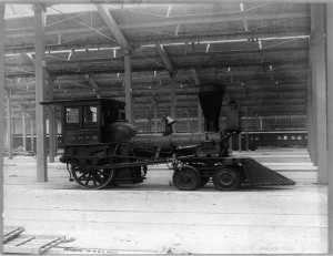 Pioneer locomotive C. & N.W. R.R. First locomotive to run out of Chicago, built ca. 1862 (c1898; LOC: LC-USZ62-88928)