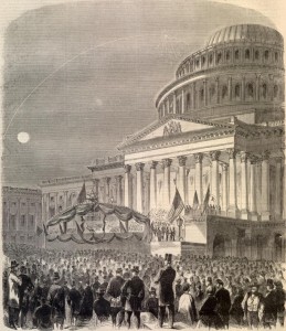 GREAT WAR MEETING. AT WASHINGTON, DISTRICT OF COLUMBIA, AUGUST 6, 1862 (Harper's Weekly August 23, 1862)