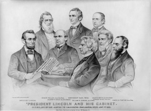 President Lincoln and his cabinet: in council, Sept. 22nd 1862. adopting the Emancipation Proclamation, issued Jany. 1st 1863 (New York : Published by Currier & Ives, c1876; LOC: LC-USZ62-7275)