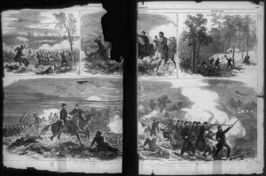 The Battle of Antietam, fought September 17, 1862 (Harper's weekly, 1862 Oct. 4, p. 632-633; LOC: LC-USZ62-99305)