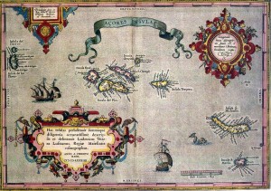 1584 map of the Azores