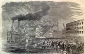 dubuque-iowaDEPARTURE OF VOLUNTEERS FROM DUBUQUE, IOWA, APRIL 22, 1861. (Harper's Weekly, May 25, 1861)