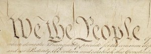 Detail of Preamble to Constitution of the United States