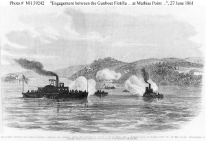"Engagement between the Gunboat Flotilla, Freeborn and Reliance, under the Command of Captain James H. Ward, and a Secession Force at Mathias Point, Va., on the Potomac River -- Death of Captain Ward.", 27 June 1861