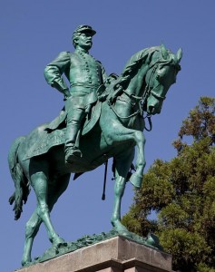 Bronze equestrian statue of Major General George Brinton McClellan located in the triangular traffic island formed by the intersection of Connecticut Ave., Columbia Road, and California St., NW, Washington, D.C. (by Carol M. Highsmith, 2010; LOC: LC-DIG-highsm-09482)