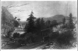 Railroad Scene, Little Falls (Valley of the Mohawk) (c1838; LOC: LC-USZ62-51439)