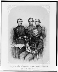 Union generals (McClellan, Banks, Wool, Scott; Boston : B.B. Russell, c1861.; LOC: LC-USZ62-100758)