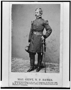 Major General N.P. Banks, full-length portrait, standing, facing left (c1861; LOC: LC-USZ62-122438)