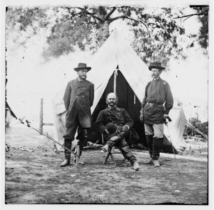 Warrenton, Virginia. Gen. Ambrose E. Burnside and staff officers (1862 Nov; LOC: LC-DIG-cwpb-01704)