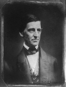 Portrait photograph of Ralph Waldo Emerson, head-and-shoulders, facing slightly right. ( c1911 February 7; LOC: LC-USZ62-10611)
