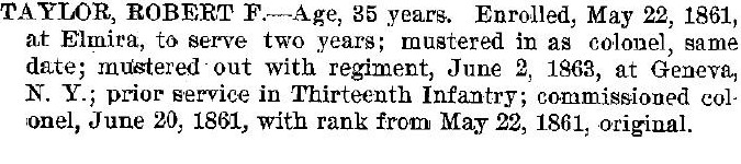 Robert F. Taylor (http://dmna.ny.gov/historic/reghist/civil/rosters/Infantry/33rd_Infantry_CW_Roster.pdf)