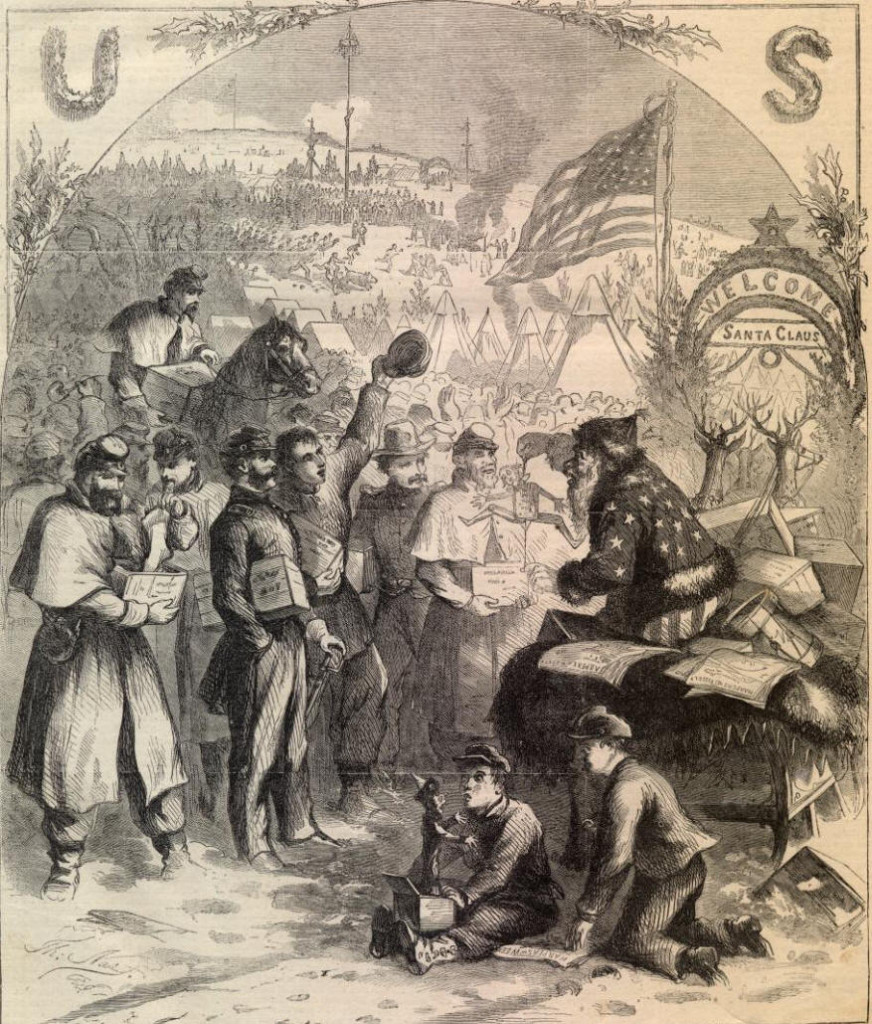 SANTA CLAUS IN CAMP (by Thomas Nast, Harper's Weekly, January 3, 1863)