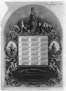 Calendar for 1863 (1862; LOC: LC-USZ62-90748)
