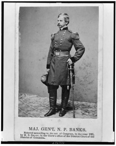 Major General N.P. Banks, full-length portrait, standing, facing left (1861; LOC: LC-USZ62-122438 )