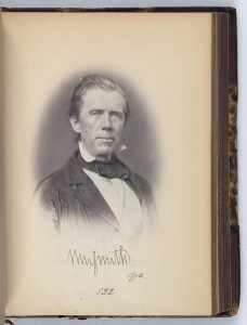 William Smith, Representative from Virginia, Thirty-fifth Congress, original signature (by Julian Vannerson, 1859; LOC: LC-DIG-ppmsca-26671)