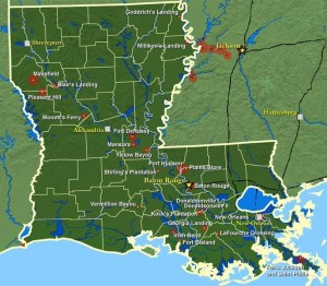 Map showing Louisiana Battles in the American Civil War (http://www.nps.gov/history/hps/abpp/battles/LAmap.htm)